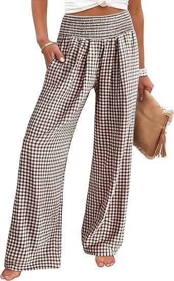 Loose-fit Ruched High-waisted Straight-leg Womens Trousers