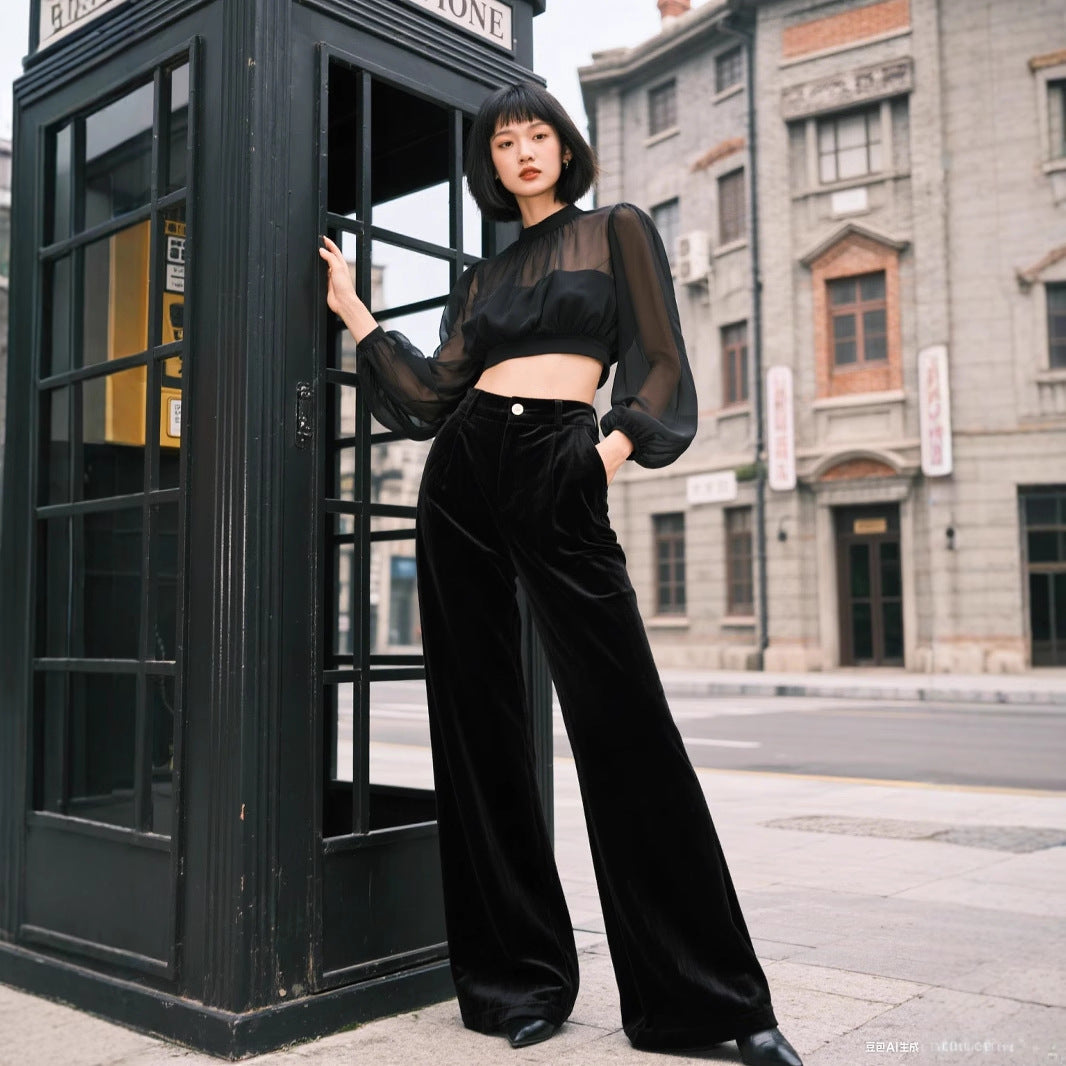 High-waisted Casual Womens Fashionable Casual Trousers