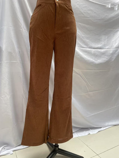 High-waisted Casual Womens Fashionable Casual Trousers