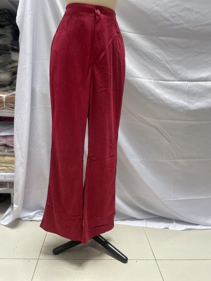 High-waisted Casual Womens Fashionable Casual Trousers