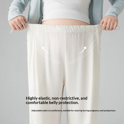 Vintage Acetate Fiber High-waisted Cool-to-the-touch Wide-leg Pants